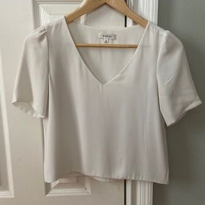 Aritzia Babaton white Randy too blouse XXS